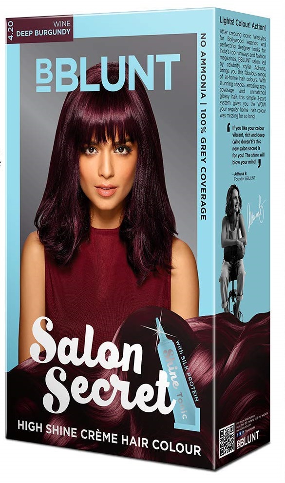 Bblunt Salon Secret High Shine Creme Hair Colour Wine Deep Burgundy 4 20 1 Piece