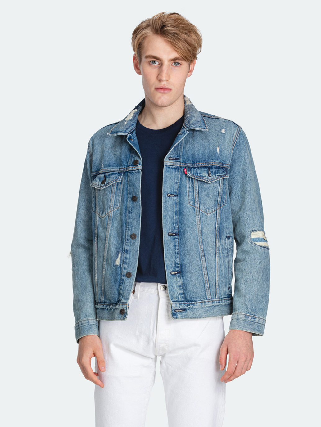 levi's ripped jean jacket