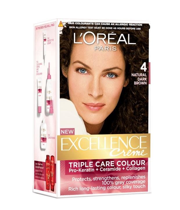 L Oreal Excellence Hair Colour 4 Natural Dark Brownbrand L Oreal