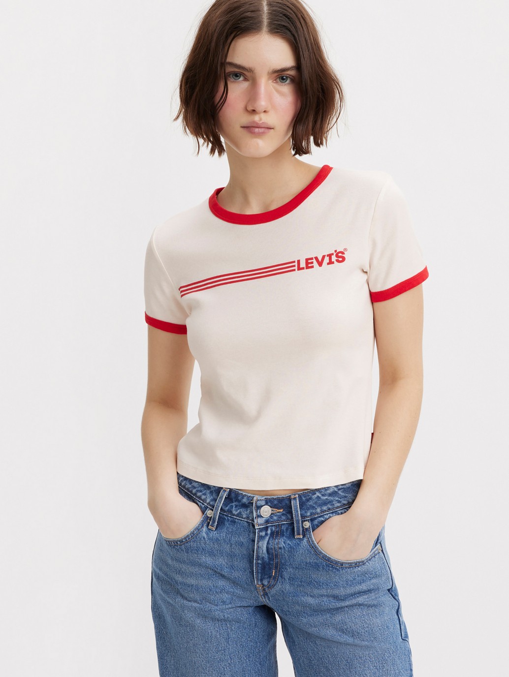 購買Levi's® 圖案包邊T-Shirt| 女裝| Levi's® 香港官方網上商店