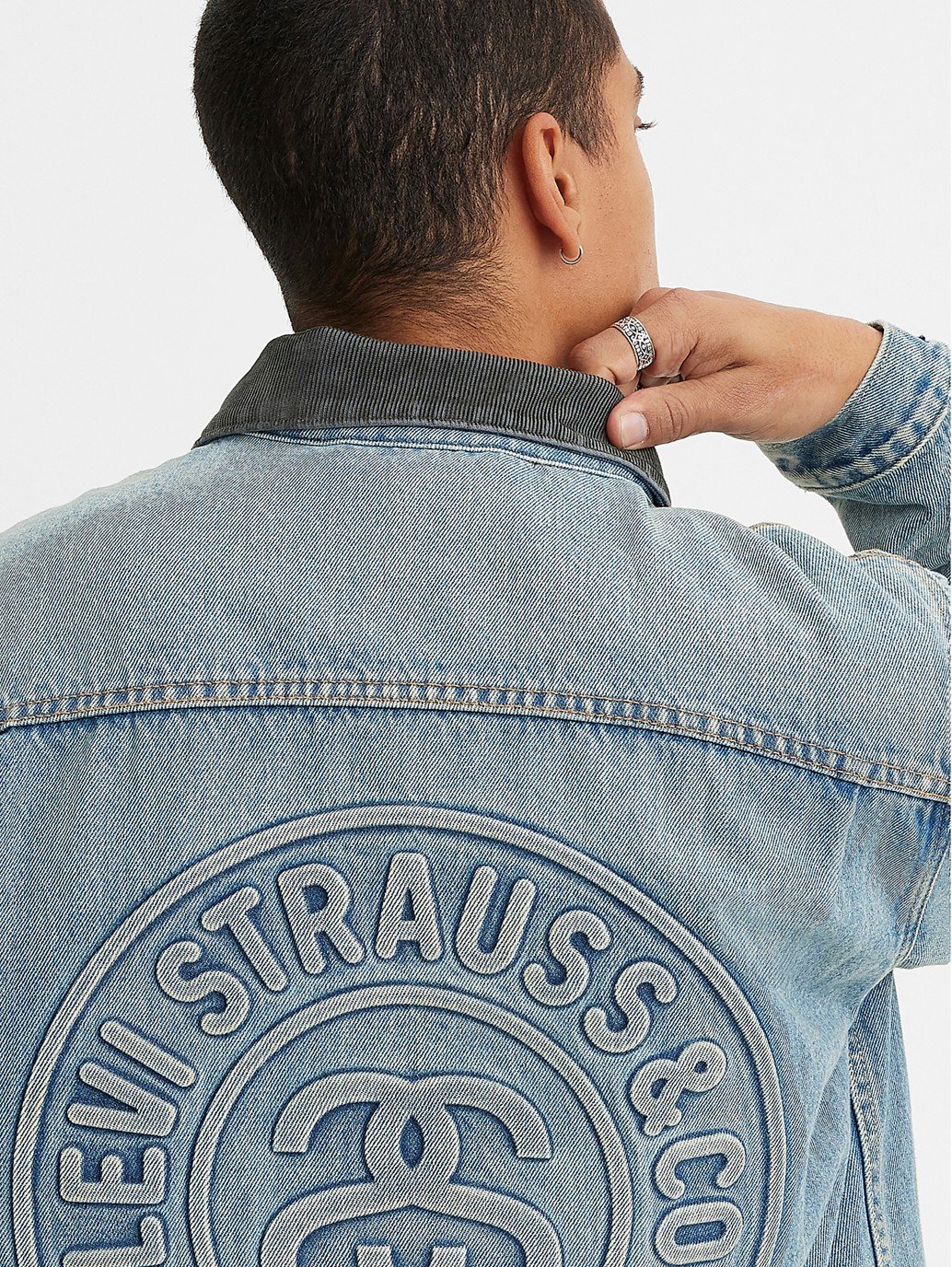 Buy Stüssy & Levi's® Embossed Trucker Jacket | Levi's® Official Online  Store SG