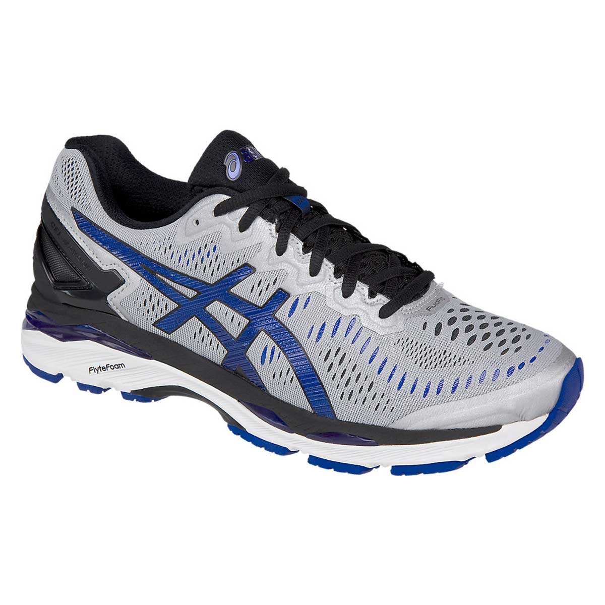 Buy Asics Gel-Kayano 23 (2E) Running Shoes (Silver/Imperial) Online