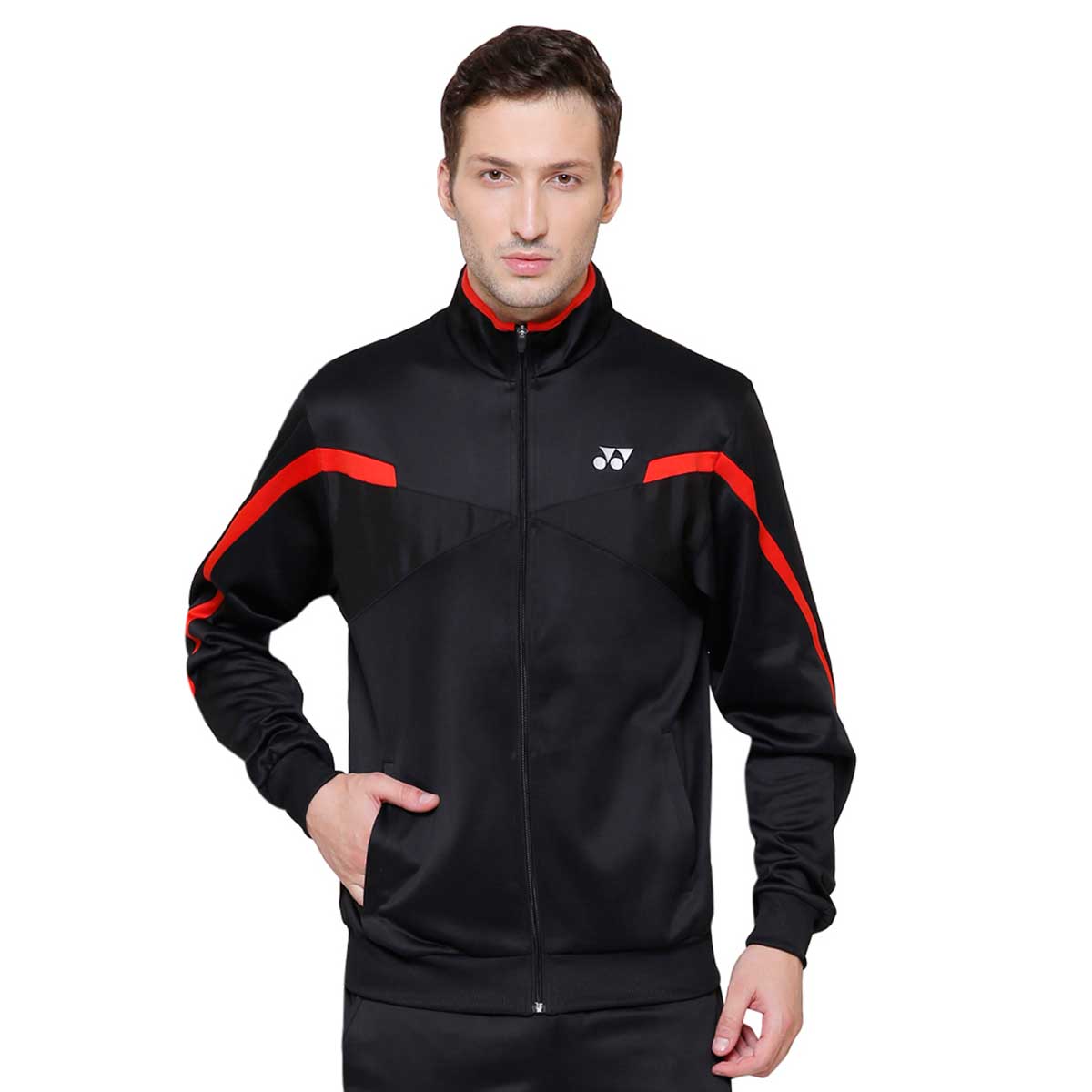 Buy Yonex Men s Warm Up Jacket 50058 Black Online India