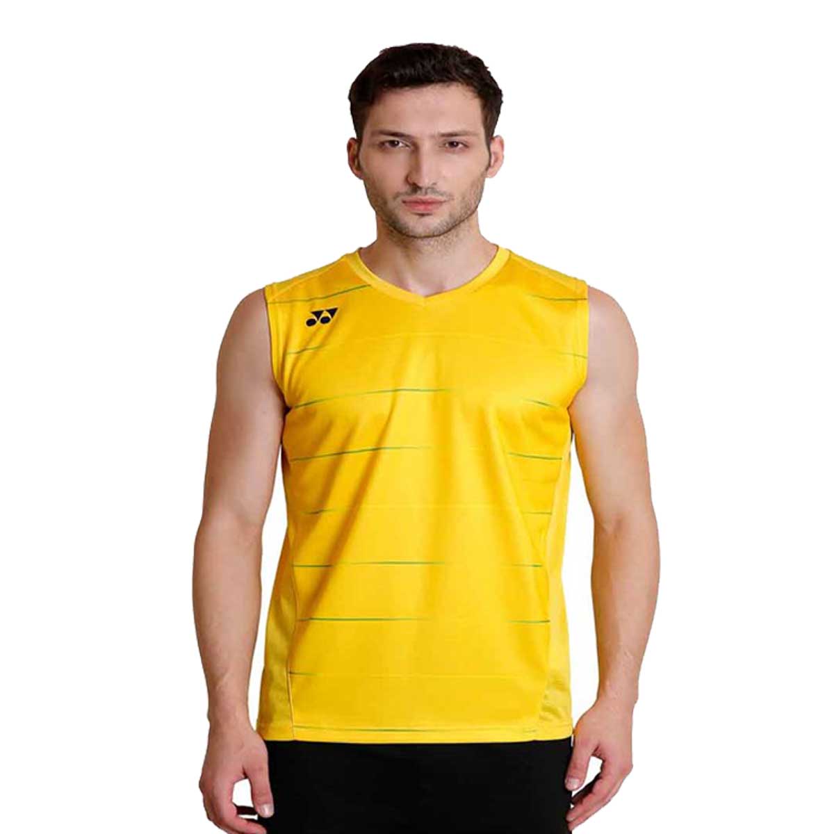 Buy Yonex Mens Sleeveless T-Shirt (12153-Corn Yellow) Online
