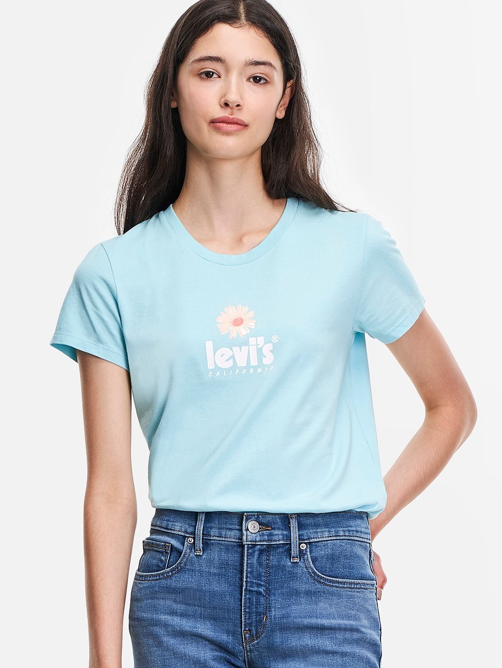 women's levi's logo tee